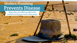 modern plumbing prevents disease